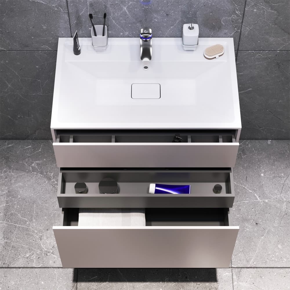 Тумба под раковину AM.PM Inspire V2.0 M50AFHX0803EGM 80 см серый матовый