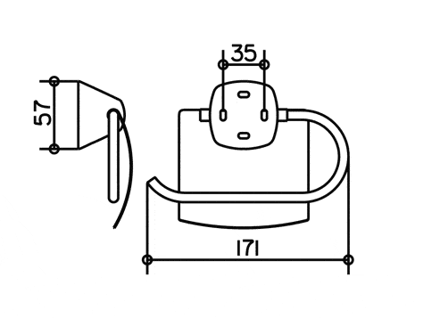 Держатель туалетной бумаги Keuco City.2 02760010000