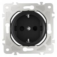 Розетка с заземлением и со шторкой без рамки Arte Milano am-202 202.40-1.black