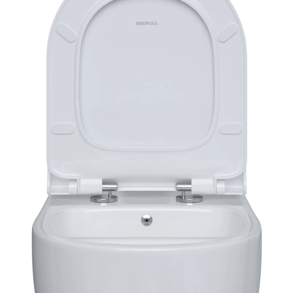 Унитаз подвесной Berges Ego XL 082138 безободковый, с функцией биде, с сиденьем микролифт, белый