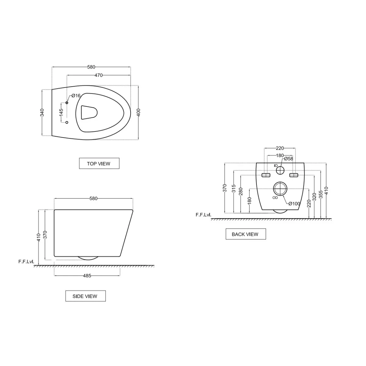 Унитаз подвесной Jaquar Vignette VGS-WHT-81953UF безободковый, с сиденьем микролифт, белый
