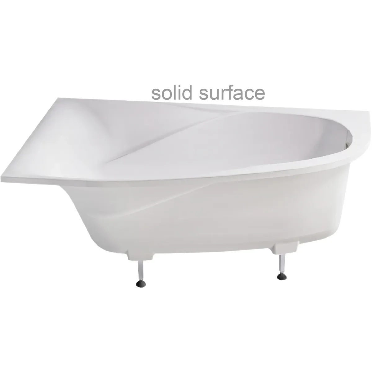 Ванна из литьевого мрамора Astra-Form Селена Solid Surface 01010080 170x100 см L, угловая, белый матовый