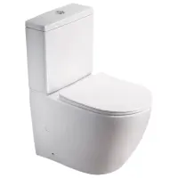 Унитаз-компакт SantiLine SL-5016 безободковый, с сиденьем микролифт, белый