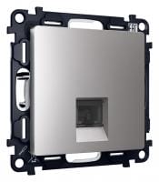 Розетка Ethernet RJ-45 и со шторками, без рамки Ambrella Volt ALFA MA512010