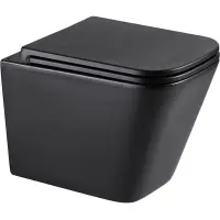 Унитаз подвесной Lemark Florex 9612002 безободковый, торнадо, с сиденьем микролифт, черный матовый