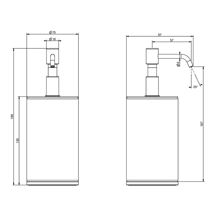 Дозатор для мыла Gessi Tondo 66438#707 черный матовый
