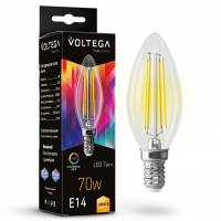 Лампа светодиодная Voltega свеча (Candle) E14 7Вт CRI97 E14 6Вт 3000K 7216