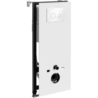 Инсталляция для унитаза WasserKRAFT Abens 20 20TLT.010.ME.WH.WH01 с кнопкой смыва, белый/хром/белый