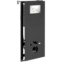 Инсталляция для унитаза WasserKRAFT Abens 20 20TLT.010.ME.BL.BN02 с кнопкой смыва, никель