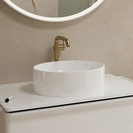 Смеситель для раковины hansgrohe Tecturis S 73370140 с донным клапаном шлифованная бронза