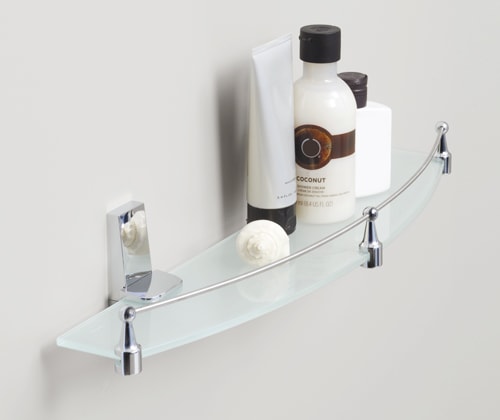 Полка стеклянная с бортиком WasserKRAFT Lopau K-6044