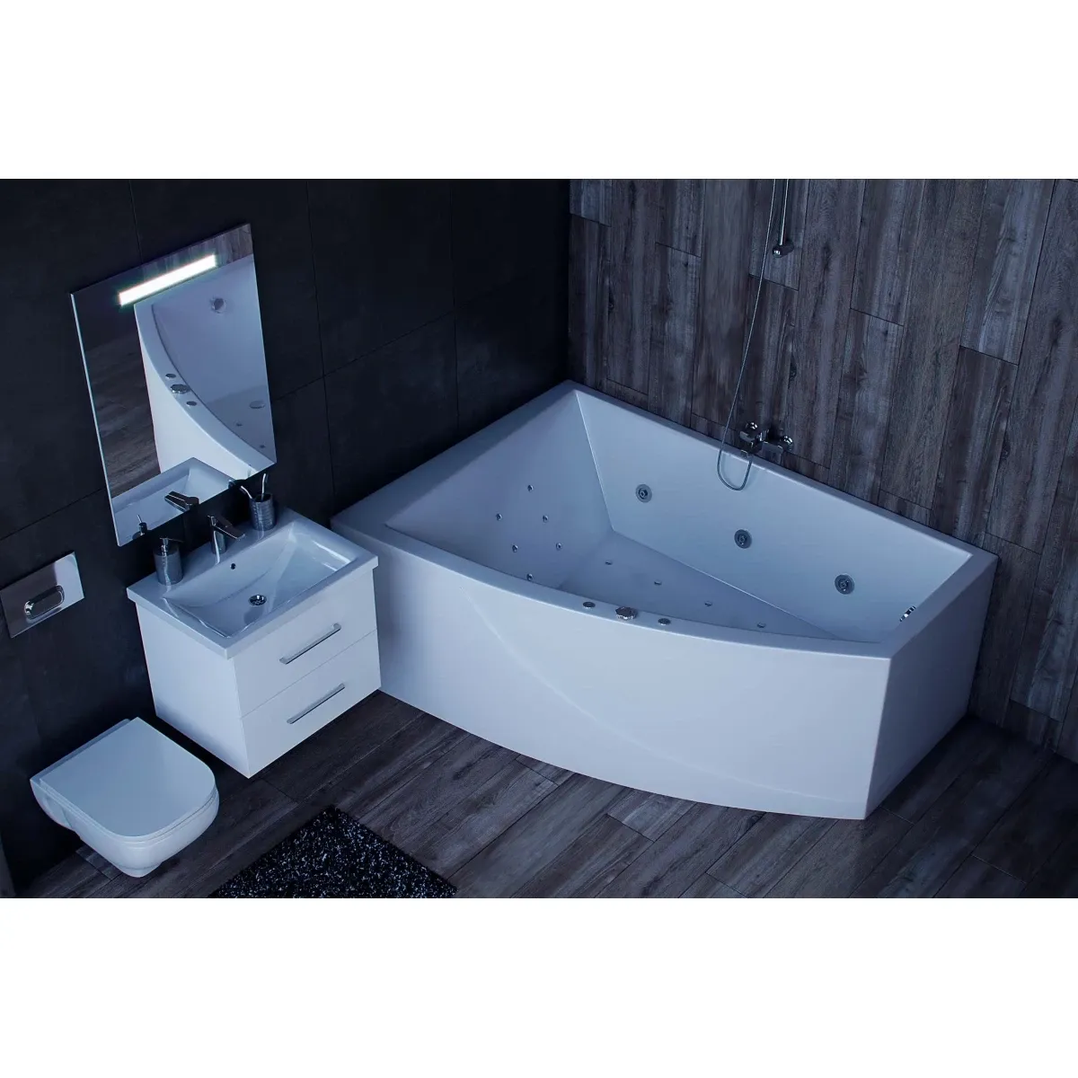 Фронтальная панель для ванны Aquatek Оракул EKR-F0000043 180x125 L, белый