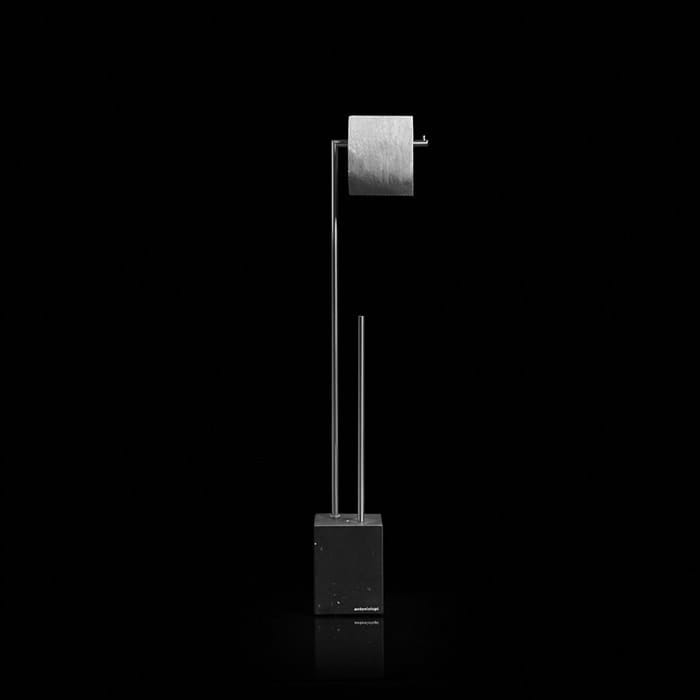 Стойка для ванной Antonio Lupi Biviocombi BIVIOCOMBI1.8/steel.nero marquinia сталь//черная марквиния