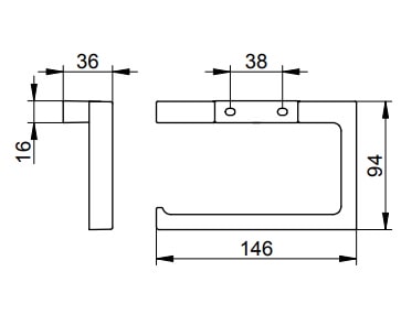 Держатель туалетной бумаги Keuco Edition 11 11162210000 нержавеющая сталь