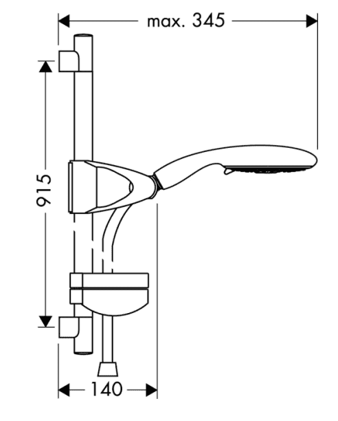 Душевой гарнитур hansgrohe Raindance E 120 Air 3jet/Unica’D 0,90 м 27885000