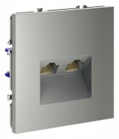 Розетка двойная Ethernet RJ-45 без рамки Voltum S70 VLS060205