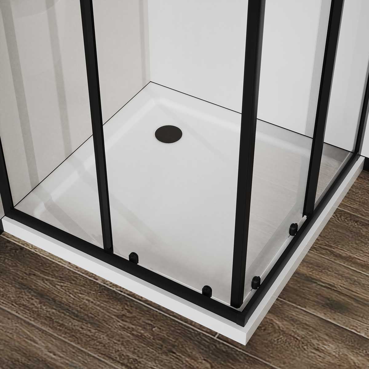 Душевой уголок Vincea City 100x100 VSS-5CT8010CLB черный