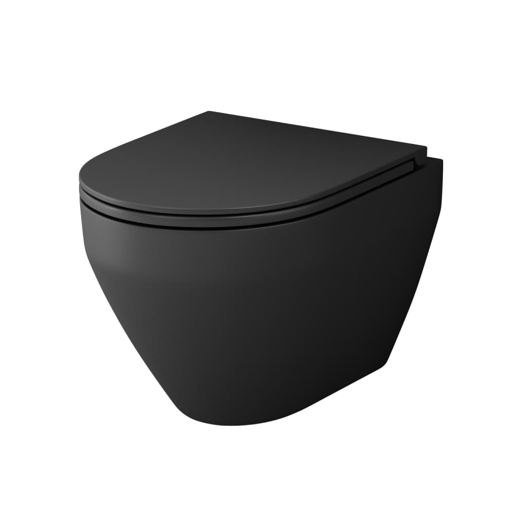 Унитаз с инсталляцией AM.PM Spirit V2.0 IS47051.701700MB с крышкой-сиденьем черный матовый