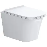 Унитаз подвесной Grossman GR-4463S безободковый, с сиденьем микролифт, белый