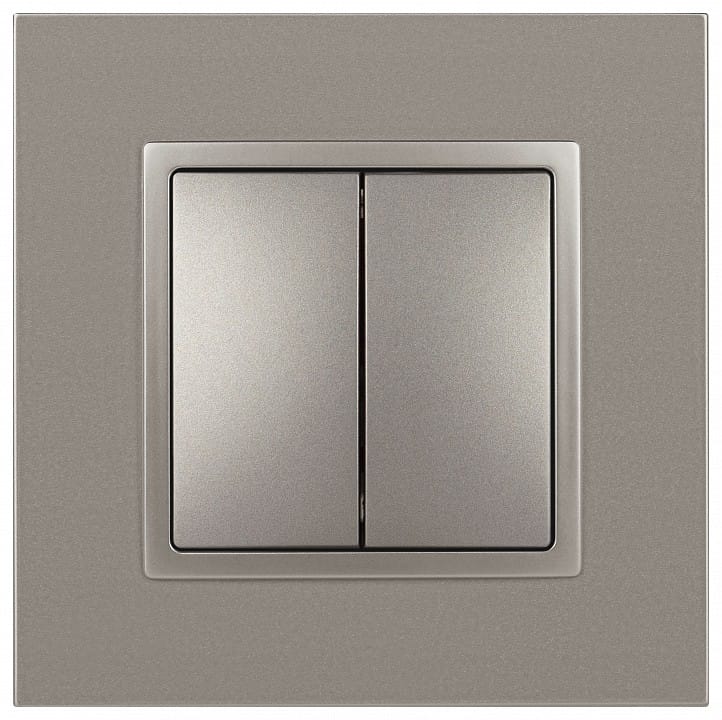 Переключатель двухклавишный без рамки Эра Эра Elegance 14-1106-16