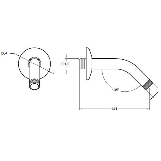 Кронштейн для душа Jacob Delafon MOXIE E11626-CP