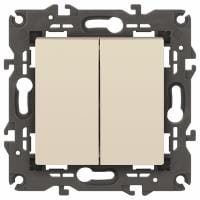 Переключатель двухклавишный без рамки Эра Эра Elegance 14-1106-02