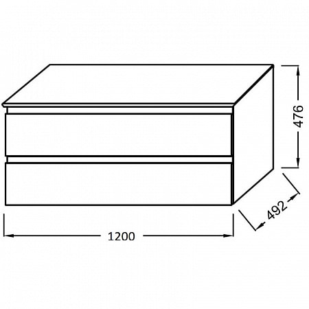 Тумба под раковину Jacob Delafon Madeleine 120 EB2085-J5 белый глянец светодиодная подсветка