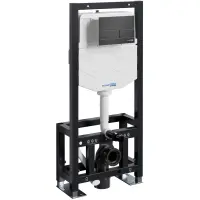 Инсталляция для унитаза WasserKRAFT Dill 61 61TLT.010.ME.MB04 с кнопкой смыва, черный матовый