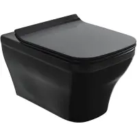 Унитаз подвесной Noken Forma N350798866 безободковый, с сиденьем микролифт, черный матовый