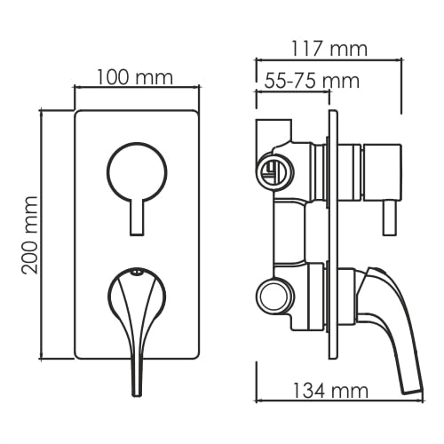 Смеситель для ванны WasserKRAFT Sauer 7171