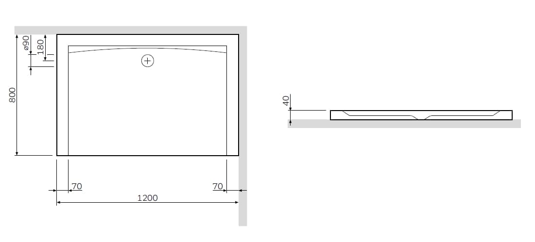 Душевой поддон AM.PM Inspire W51T-GSSO-12080W