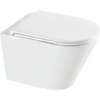 Унитаз подвесной Grossman GR-4403SQ безободковый, торнадо, с сиденьем микролифт, белый