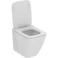 Приставной безободковый унитаз с сиденьем микролифт Ideal Standard Strada II AquaBlade T359801