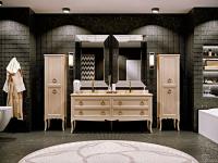 Тумба с двумя раковинами Bagno Piu Moretta 2.0 150 серый лондон/золото