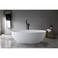 Ванна из литьевого мрамора Vincea Solid Surface VBT-4S01MW 170x76 см, отдельностоящая, белый матовый