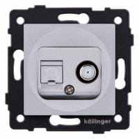 ТВ-розетка и SAT-розетка оконечная без рамки Kollinger  REA-014GY