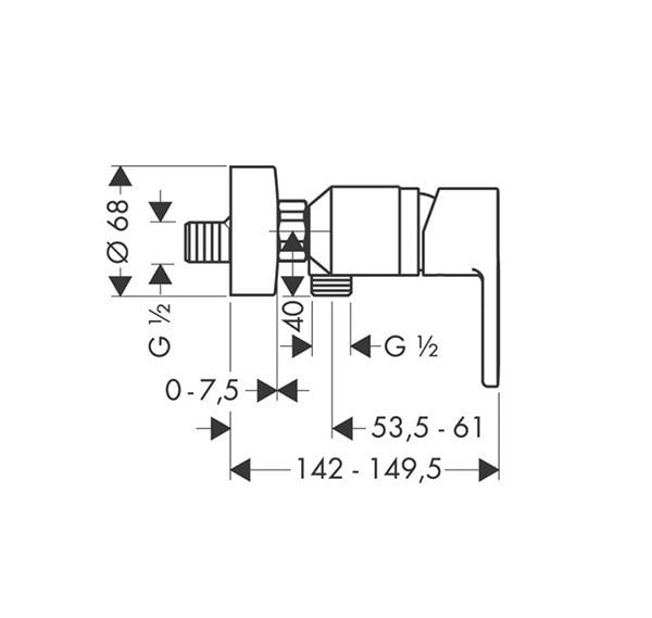 Смеситель для душа hansgrohe Metropol S 14661000