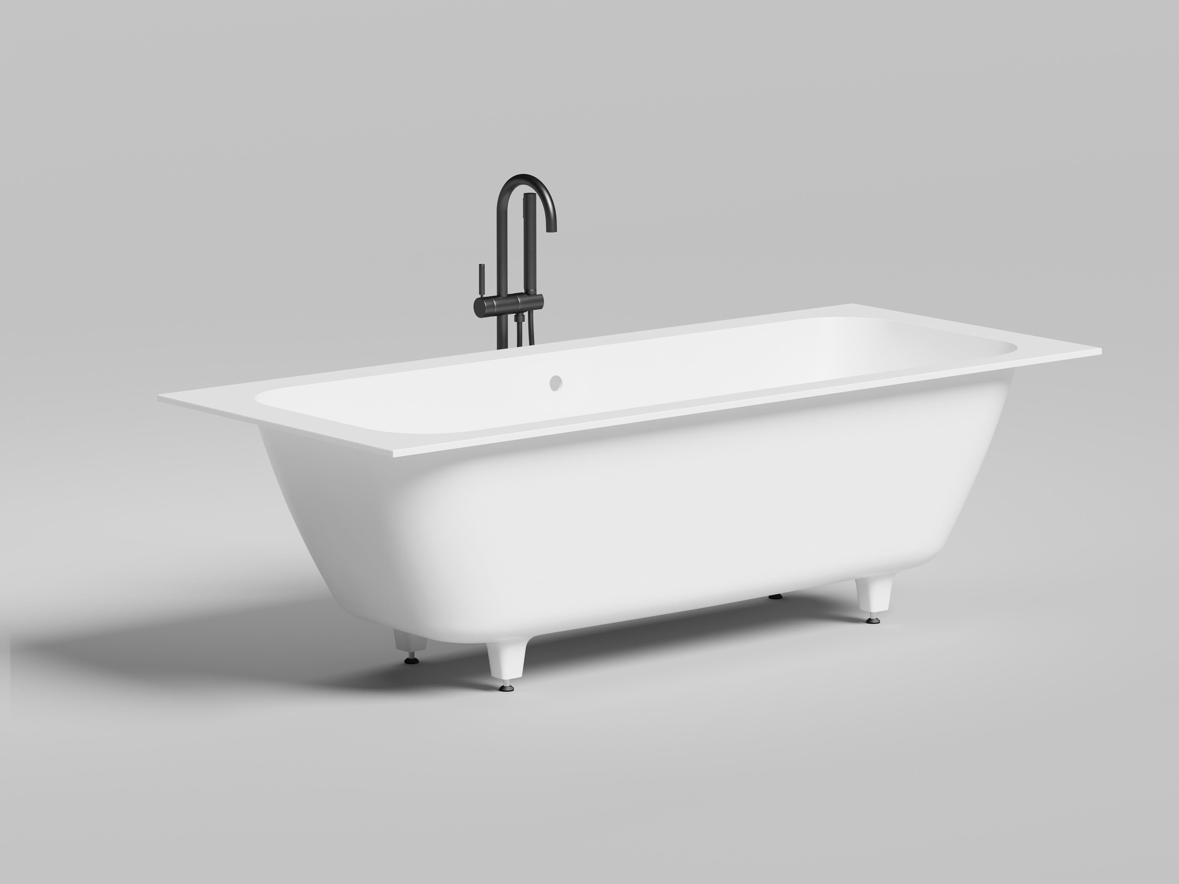 Ванна из искусственного камня Salini Orlando Axis 190x80 103211GF покраска по RAL полностью