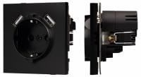 Розетка с заземлением и 2хUSB type A, без рамки Arlight SCT-TENDO 054083