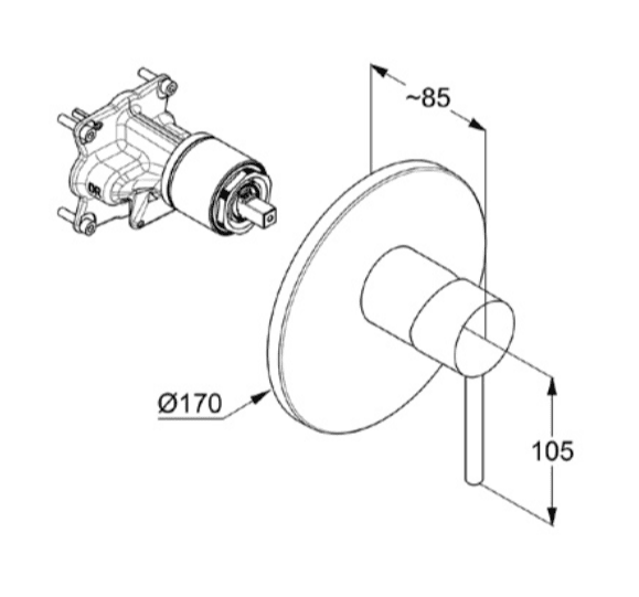 Смеситель для душа Kludi Bozz 38655N076 брашированное золото