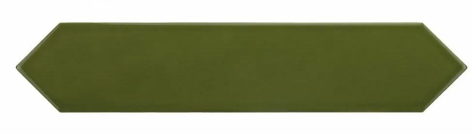 Equipe Arrow Настенная керамическая плитка Green Kelp 5x25 глазурованный глянцевый