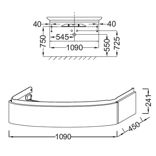 Тумба под раковину Jacob Delafon Presqu'Ile 109 EB1101-V13 Палисандр Шпон