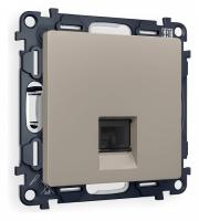 Розетка Ethernet RJ-45 и со шторками без рамки Ambrella Volt Quant MA372010