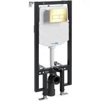 Инсталляция для унитаза WasserKRAFT Vils 56 56TLT.010.ME.PG03 с кнопкой смыва, золотой