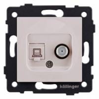 ТВ-розетка и SAT-розетка оконечная без рамки Kollinger  REA-022CM
