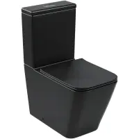 Унитаз-компакт Grossman GR-4445BMS безободковый, с сиденьем микролифт, черный матовый