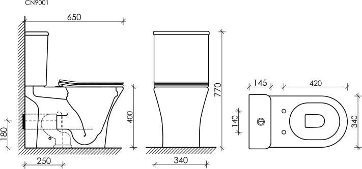 Бачок для унитаза Ceramica Nova Fortuna CN9001-T, белый