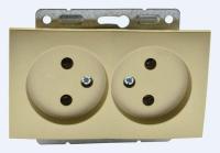 Розетка двойная без рамки Mono Electric Despina / Larissa 500-002205-121
