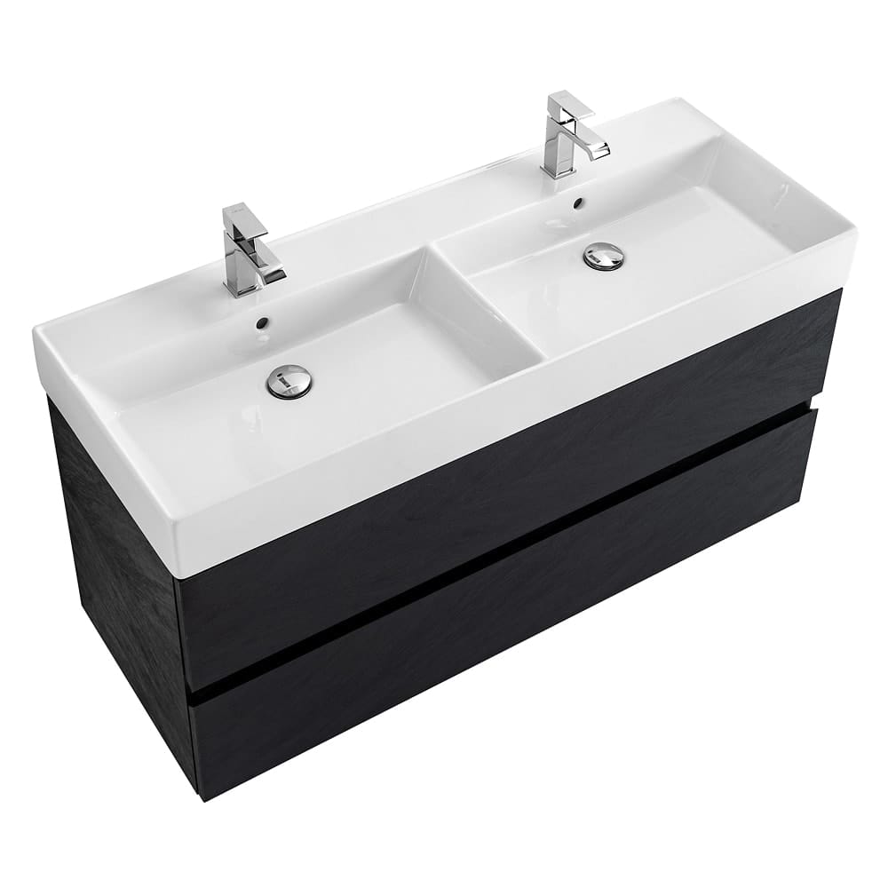 Тумба под раковину Cezares Molvenio 46 120 MOLVENO 46-120-2C-SO-2-NR черная матовая