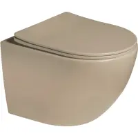 Унитаз подвесной Vincea Globo VT1-14STMC безободковый, торнадо, с сиденьем микролифт, капучино матовый